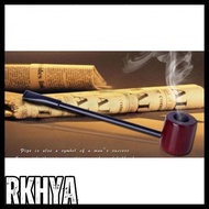 popeye flat smoking pipes mahogany wood - pipa rokok - cangklong tbt154