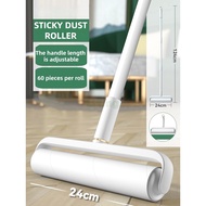 24cm Sticky Lint Roller Detachable Rod Pet Hair Roller Extra Sticky Lint Roller Refill roller stick 