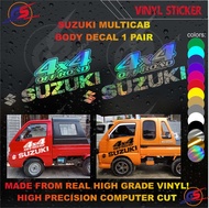Suzuki Multicab Body Decals - 4x4 Off Road High Quality Vinyl Sticker