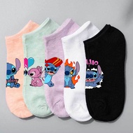 Adult Cute Disney Character Socks Stitch Comfortable Socks Cotton Socks Cartoon Invisible Socks