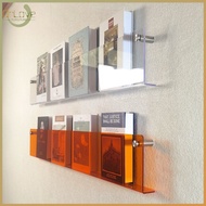 Book shelf wall mount acrylic book shelf Newspapers and magazines Wall decoration display shelf