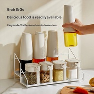 Oil Pot Seasoning Jar Double-Layer Storage Rack Kitchen Organizer Salt Seasoning Jar Storage Box Oil