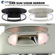 NOBELJIAOO Car Sun Visor Sunshade Panel Housing Vanity Mirror Cover Black For MINI Cooper S One D JC