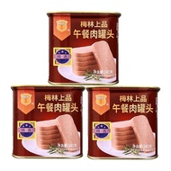 Canned lunch meat 340g instant pork hot pot instant noodles with dishes 午餐肉罐头340g方便速食猪肉火锅泡面配菜即食