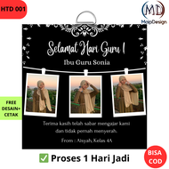 DESAIN + CETAK CUSTOM KADO HADIAH BINGKAI FOTO - SELAMAT HARI GURU - HAPPY TEACHER DAY