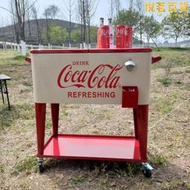 可口可樂復古冰桶13L 保溫箱露營推車保溫箱便捷戶外露營野餐冰包