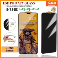 Tempered Glass ESD Anti Spy Premium Oppo A74 5g A78 4g A95 4g A95 5g A52 A54 5g A72 A74 5g A92 A93 5