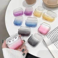 Gradient Candy Color Transparent TPU Case for Apple AirPods Pro 2 Wireless Headphone Protector Soft Silicone Cover for Airpods 3/2/1/Pro