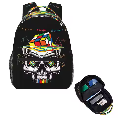 Math Rubik Rubix Rubics Player Cube Math Lovers Student Backpack School Bag Hiking Daypack for Men W