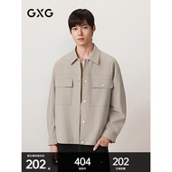 GXG Men's Clothing Shopping Mall Same Style Khaki Cargo Jacket Commuter Pocket Design Men's Jacket A