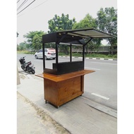 QUALITY booth kayu jati Belanda murah gerobak jualan gerobak minimalis