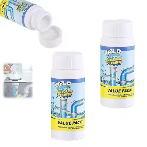 110g Powerful Kitchen Pipe Dredging Agent Toilet Sink Drain Cleaner Deodorant Sewer Fast Foaming Kit