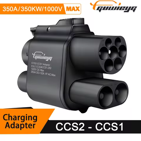 GUWIEYG CCS2 to CCS1 Adapter 350A 350kW From CCS2 to CCS1 DC+AC Electric Vehicle Charger DC 1000V Fa