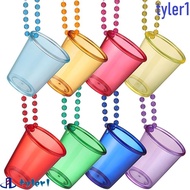 TYLER1 5Pcs Bachelorette Party Shot Glasses, Hanging Colorful Shot Glass on Beaded Necklace, Portabl