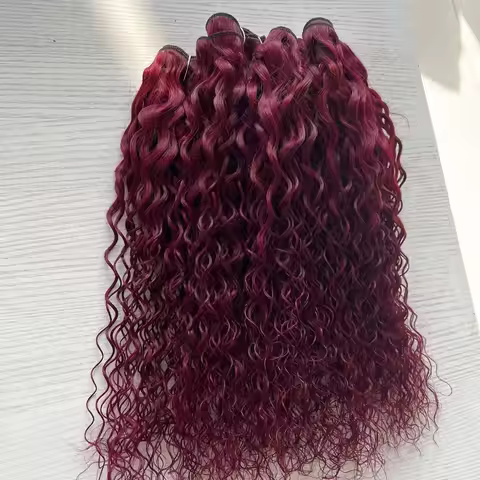 99J Color Water Burmese Hair Bundles Burgundy 100% Human Hair Bundle Extension Human Hair Weave Tiss