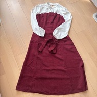 Misch Masch紅拼白連身裙