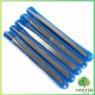 Veevio คีมหนีบอเนกประสงค์ มี 2 แบบ คีบหนีบสแตนเลส ปากคีบงอ ปากคีบแหลม  Stainless steel tweezers สปอตสินค้า