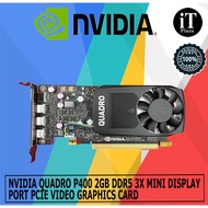 USED NVIDIA QUADRO P400 2GB DDR5 3X MINI DISPLAY PORT PCIE LOW PROFILE GRAPHICS CARD