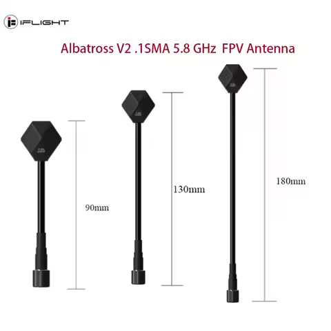 IFlight Albatross V2 .1 SMA 5.8GHz 2.4dBi Antenna LHCP RP SMA / RHCP SMA90MM/130MM/180MM for FPV Rac