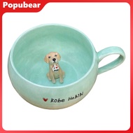 350ml Ceramic Cup with Hidden 3D Animal Handmade Figurine Mug Cartoon Rabbit Dog Cat Coffee Cup Beve
