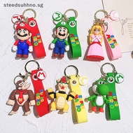 STE Cute Super Mario Bros Keychain Game Mario Figure Key Chain Creative Cartoon Bag Ch Accessories For Kids Birthday Party Gifts SG