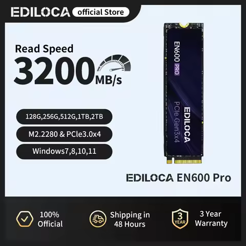 Ediloca EN600 PRO SSD PCIe3.0x4 NVMe M.2 2280 3200MB/s Internal Solid State Drive for PC Desktop and