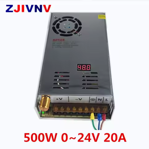 500W 0~24V 36V 48V 60V 20A switching power supply AC To DC SMPS For Electronics Led Strip Display Di