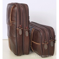 Cowhide Mobile Phone Bag Men 7.5 Inch 7-Inch Waist Wallet Wear Belt Waistpack Elderly Farmer's Use