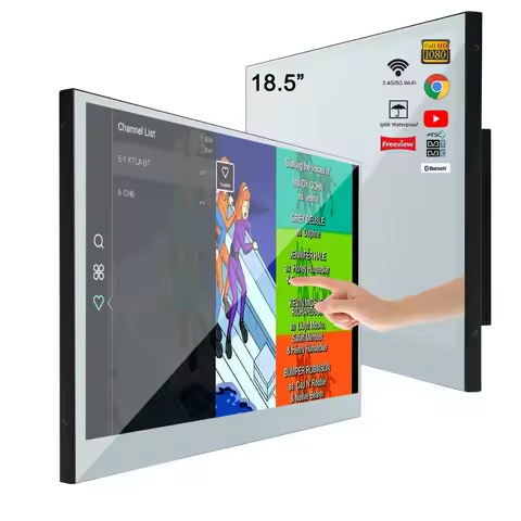 Souria Mini 18.5 inch Smart Android Mirror TV with Touchscreen Waterproof Television in Bathroom WiF