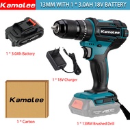 【COD】Kamolee Premium Makita Versi 18V Brushless Pengisian 10 Mm/13 Mm Portabel Obeng Bor Listrik Ala