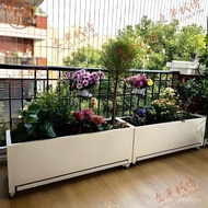 Caused Product Stainless Fixed with Planting Terrace View Plate Balcony Living Room Steel Flower Flo