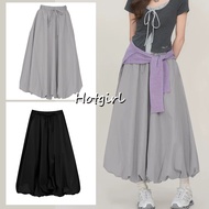 【READY STOCK AT Johor】 Hotgirl⭐Women's flower bud skirt casual A-line Korean Puffy Skirt High-Waist 