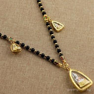 Popular Thai Buddha amulet necklace/Black Agate Buddha Pendant Necklace/Three-strand Buddha amulet n