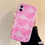 Tecno Spark Go 2024 2023 infinix Hot 40i 30i 30Play Smart 8 7 6 Plus 5  Note 30 12 G96 20i 12 11 10 9Play Luxury Ins Pink Love 3D Wave Edge Phone Case Soft Cover