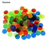[Vaveren] 100pcs Bingo Chips Plastic Counting Chips Bingo Supplies Counter Mixed Color
