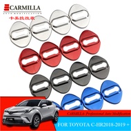 4pcs / Set of Door Lock Protection Cover Stainless Steel Interior Accessories for Toyota C-HR CHR 2016 2017 2018 2019 2020