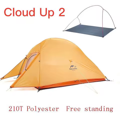 Naturehike Camping Tent Cloud Up Serie 2 Upgraded Waterproof Outdoor Hiking 20D 210T Freestanding Sy
