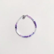 Wallah studio : bts (inspired) purple bead bracelet, adjustable size, minimalist