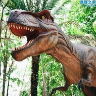 戶外大型仿真恐龍模型矽膠電動會發聲遙控霸王龍商場公園擺件