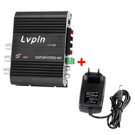 Power Amplifier LVPIN Mini HiFi Stereo Ampli Treble Bass Booster subwofer murah 12V 20W 2.1 channel