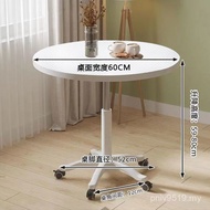 Negotiate Live Table Dining Table with Leisure Lift Wheel Table Tea Drinking Mobile Table Small Tabl