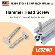 M5 M6 M8 Hammer Head Screw For Aluminium Profile 4040 / 4080 / 4545 / 4590
