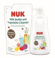NUK - 嬰兒奶瓶蔬果清潔液950ml+750ML補充裝