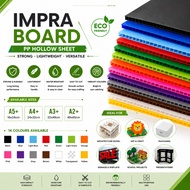 Impra Board / PP Corrugated / PP Hollow Board / PP Straw Board / Polyplast Board - Thickness 3mm, Si