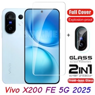 สำหรับ Vivo X200 FE 5G 2025กระจกนิรภัยป้องกันเต็มพื้นที่ฟิล์มสำหรับ Vivo X200FE Vivo X 200 FE X200FE