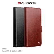 QIALINO SAMSUNG 三星 Galaxy S24＋ S24 Plus S24P 真皮經典皮套（磁扣款） 牛皮 可站立 可插卡 保護套 手機套 側翻皮套