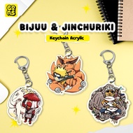 GANTUNGAN Naruto Bijuu & Jinch Acoustic Keychain | Keychain Anime Character Kurama Gaara Killer B