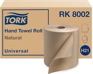 Tork กระดาษผ้าเช็ดมือม้วน H21ธรรมชาติสากล100% เส้นใยรีไซเคิล6ม้วน X 800ฟุต RK8002