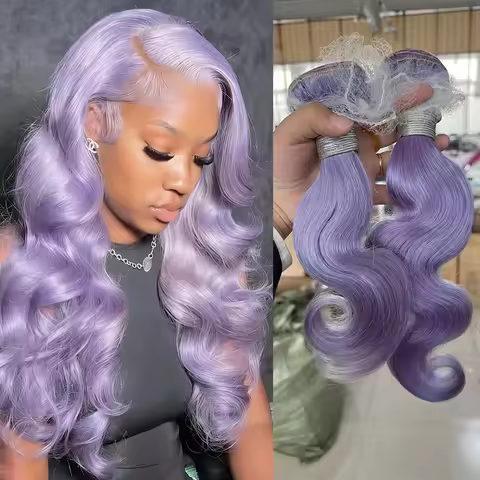 Valentine's Day Romance Colored Light Dreamy Purple Bundles Body Wave Bundles Human Hair 10-30 Inch 