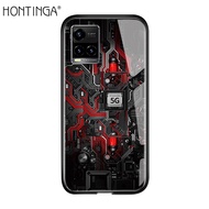 Hontinga เคสโทรศัพท์สำหรับ VIVOเคสแข็งกันกระแทกด้านหลังเป็นกระจกนิรภัยสำหรับสมาร์ทโฟน VIVO Y33S Y21S Y21 2021